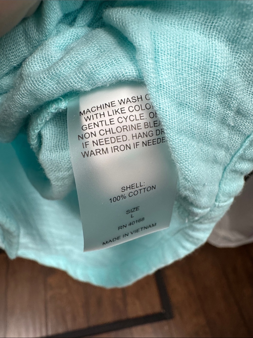 Vitamin A Playa Aqua Oversized Gauze Beach Coverup Shirt Large NWT - Picture 10 of 14